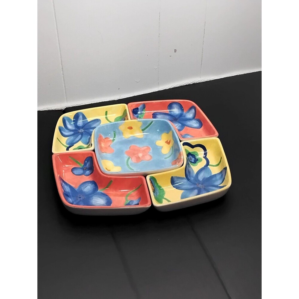 Avon Luau Flower Lazy susan 5 pcs Set
